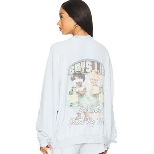 BOYS LIE Let Love Guide My Way Waffle Knit Crewneck